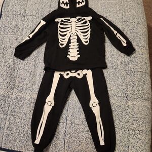 H&M Kids Skeleton Costume in Black and White